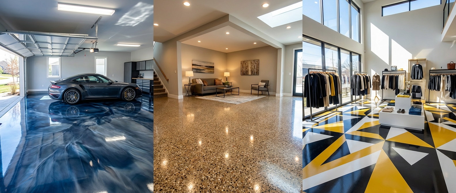 Epoxy Flooring Design Ideas for Garages, Basements, and Retail Spaces