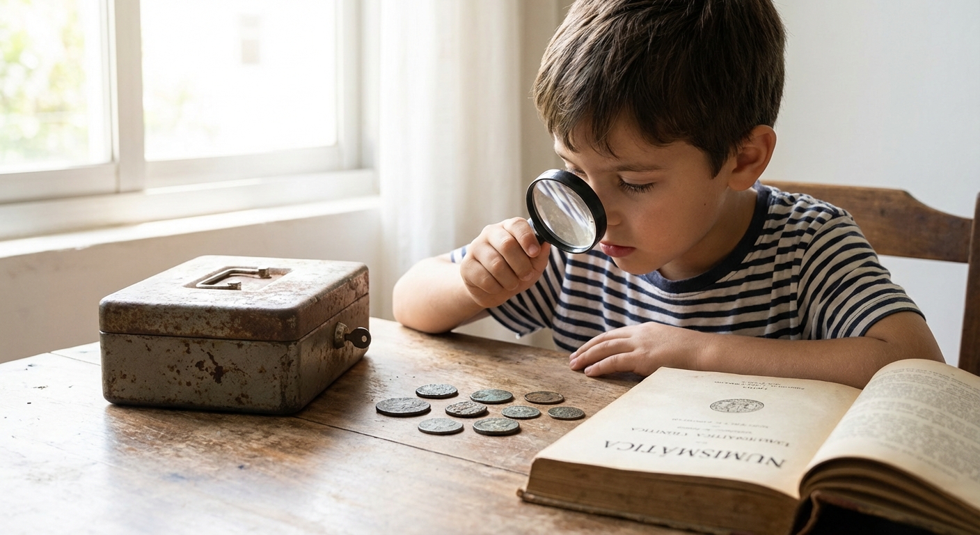 Explorando monedas antiguas en tu hogar