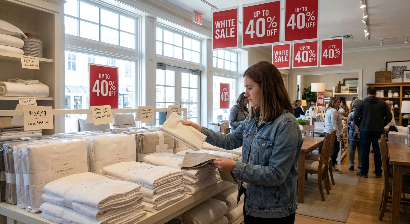 What to Know About Pottery Barn White Sales: Timing, Typical Discounts, and Shopping Tips